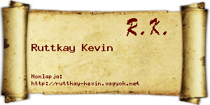 Ruttkay Kevin névjegykártya